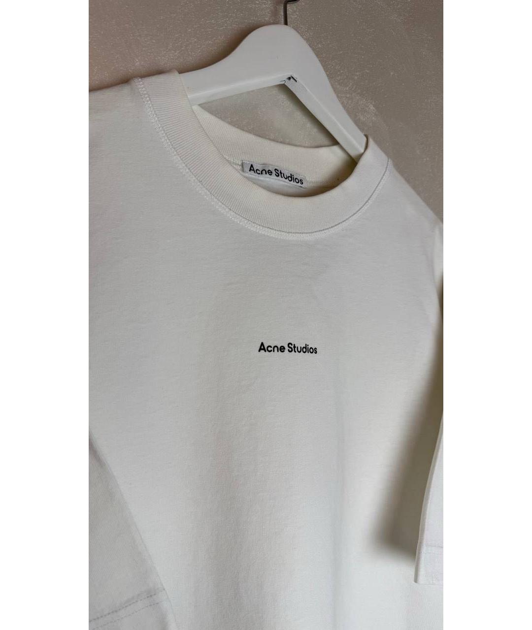 ACNE STUDIOS Белая хлопковая футболка, фото 2
