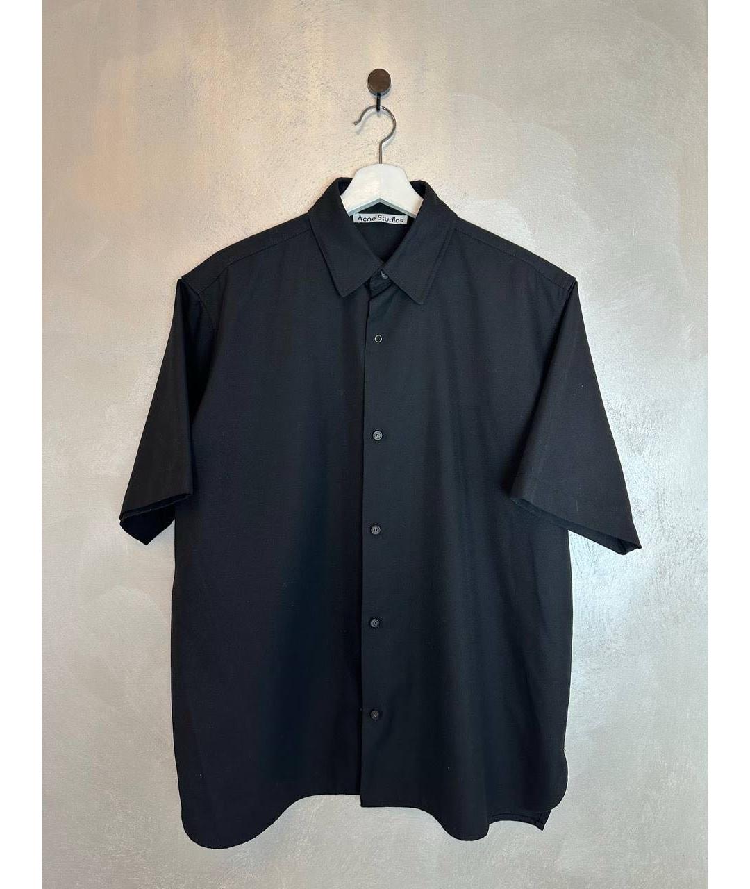 ACNE STUDIOS Черная хлопковая кэжуал рубашка, фото 3