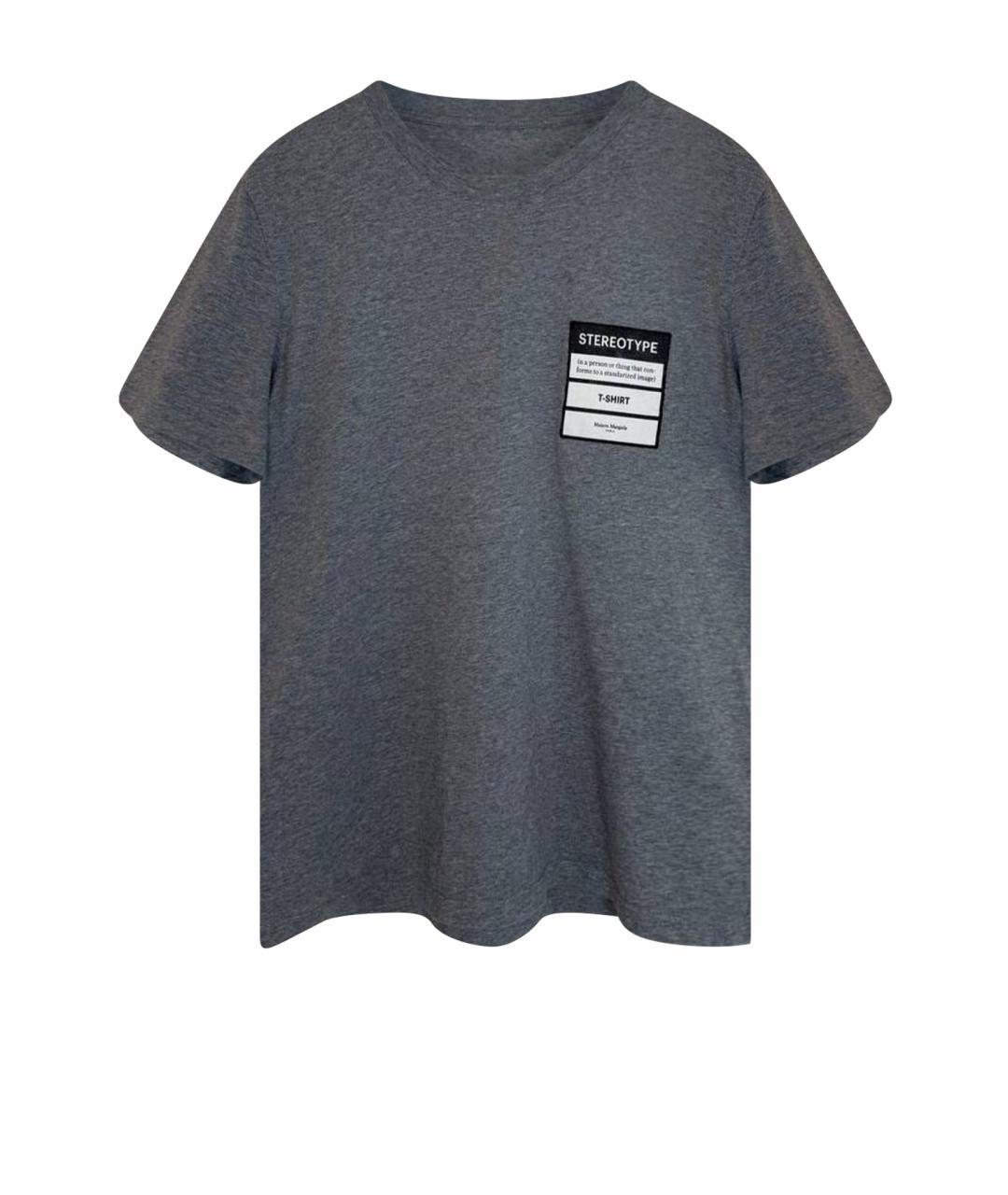 MAISON MARGIELA Антрацитовая хлопковая футболка, фото 1