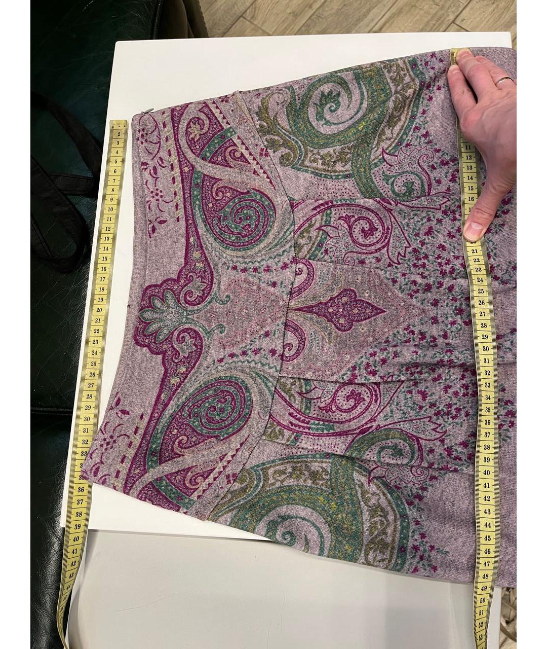 ETRO Фиолетовая шерстяная юбка миди, фото 2