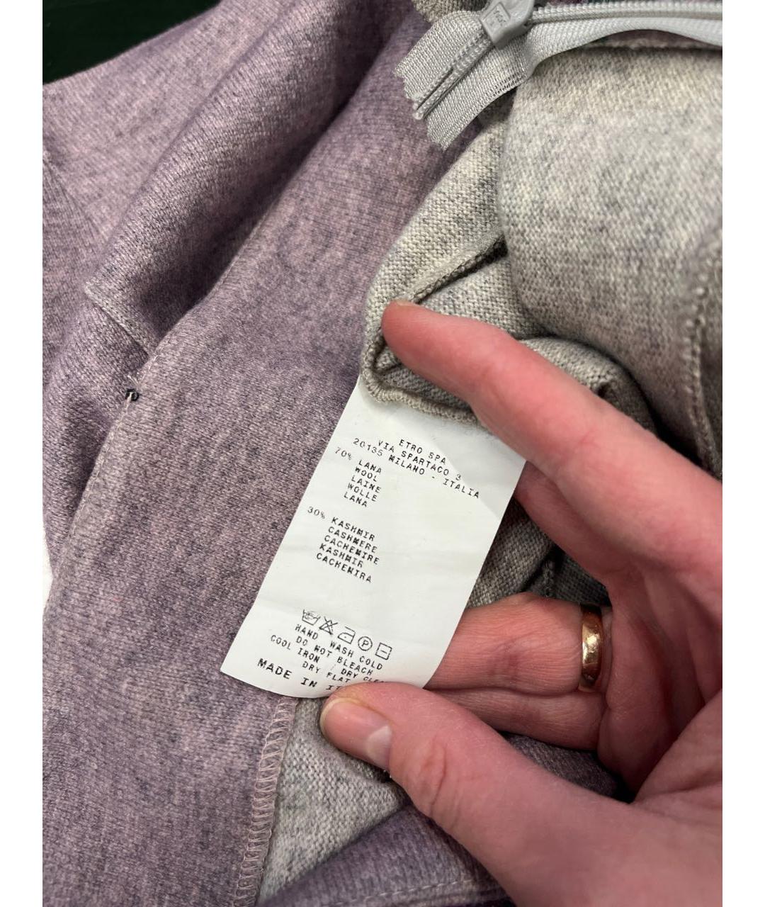 ETRO Фиолетовая шерстяная юбка миди, фото 3