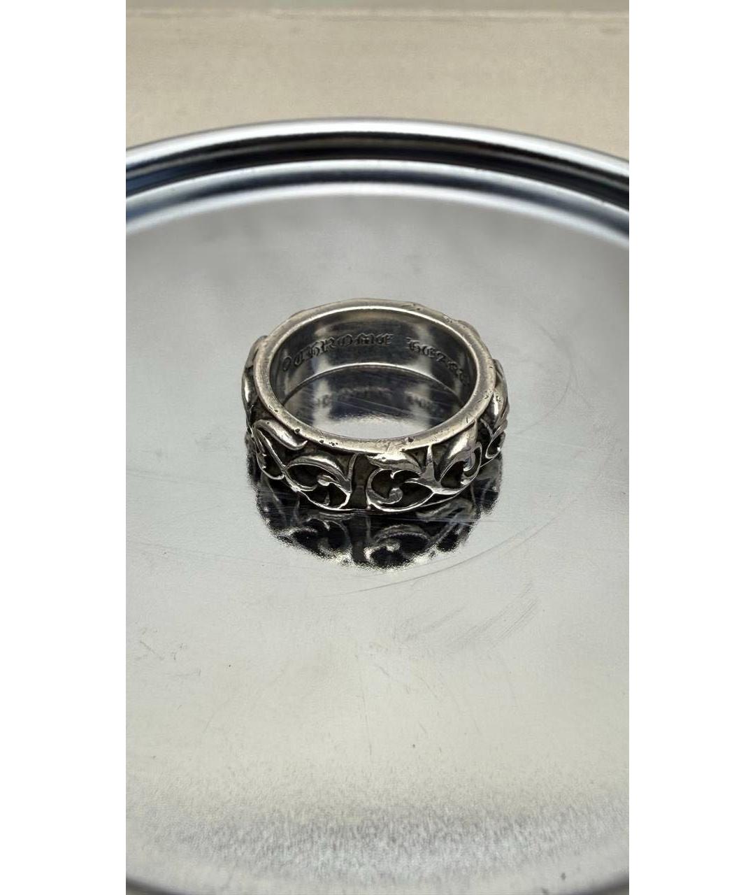CHROME HEARTS Антрацитовое серебряное кольцо, фото 5