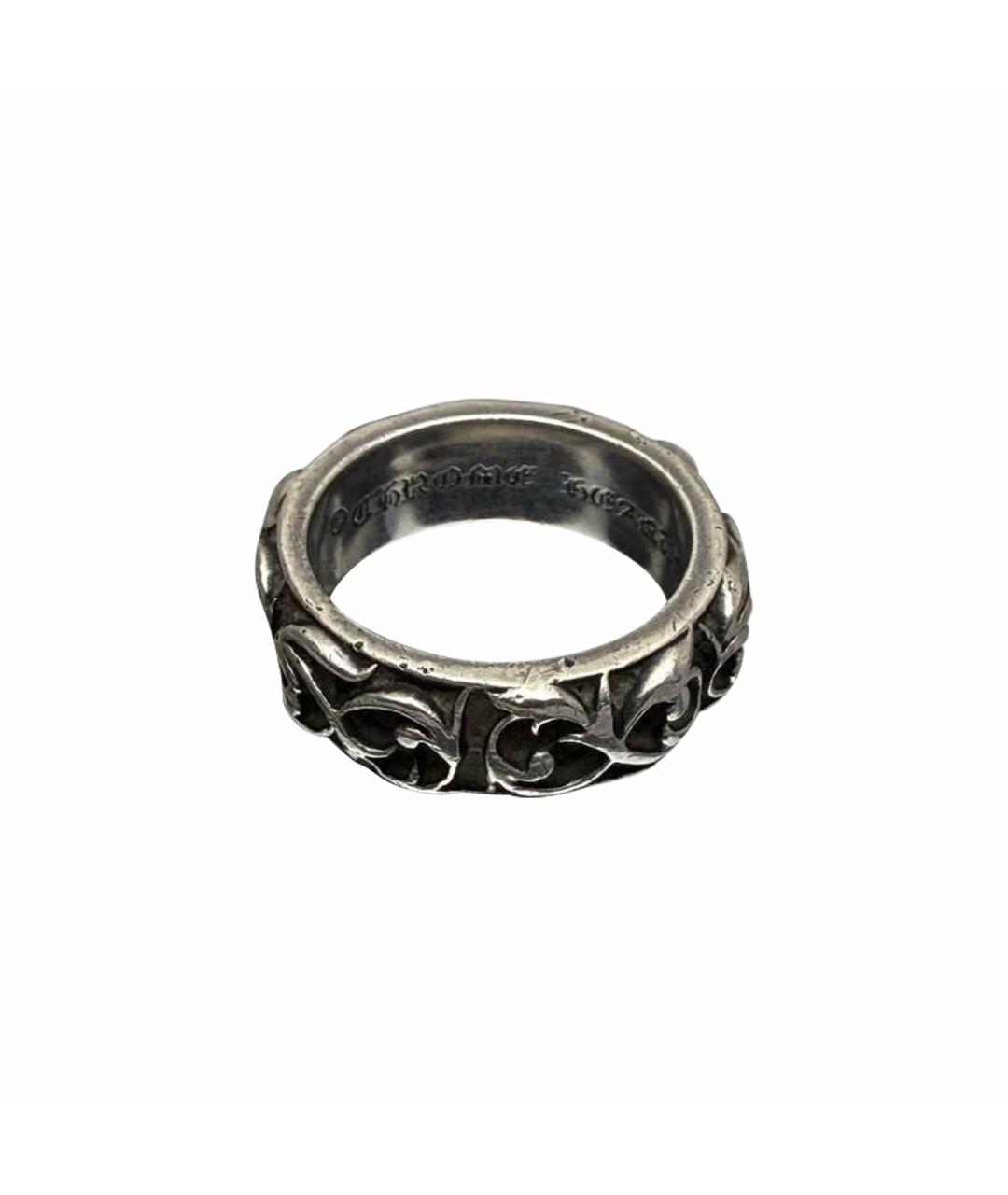 CHROME HEARTS Антрацитовое серебряное кольцо, фото 1