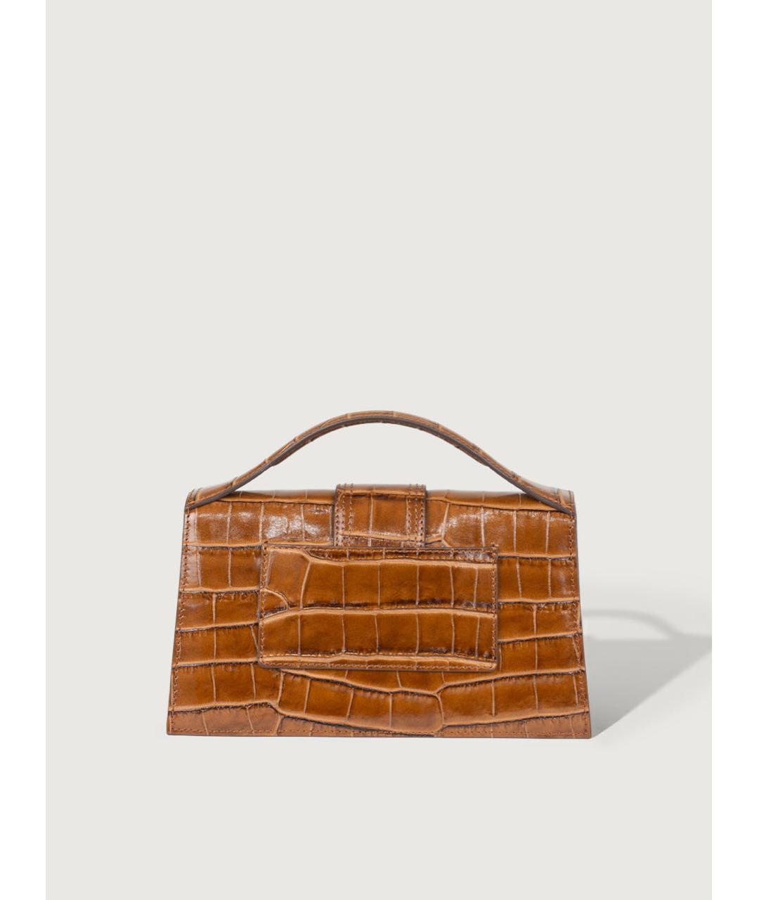 JACQUEMUS Коричневая кожаная сумка через плечо, фото 3