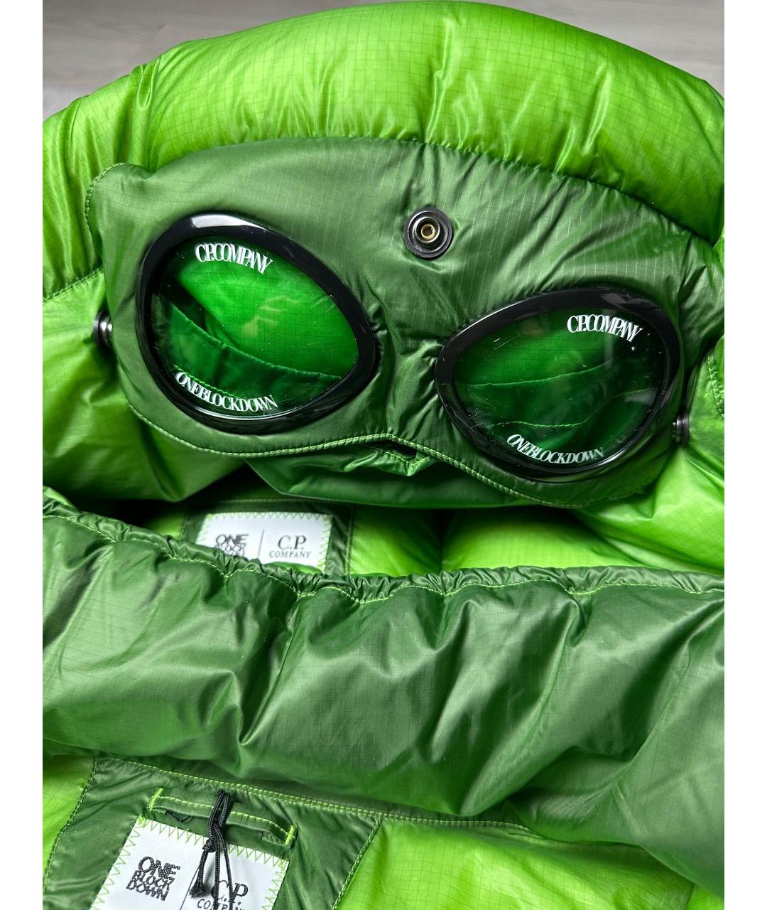 CP COMPANY Салатовый полиуретановый пуховик, фото 5