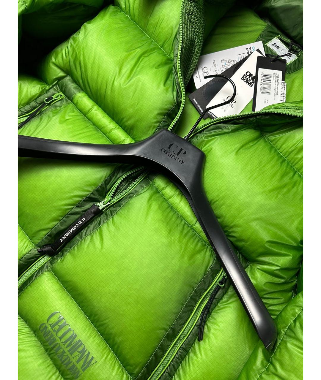 CP COMPANY Салатовый полиуретановый пуховик, фото 6