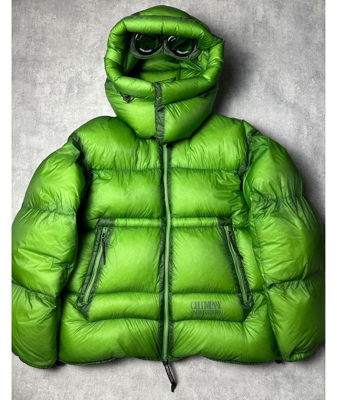 CP COMPANY Салатовый полиуретановый пуховик, фото 9
