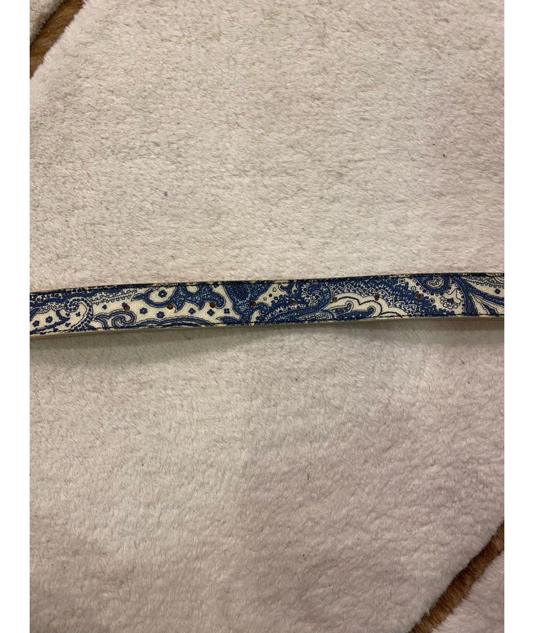 ETRO Синий кожаный ремень, фото 4