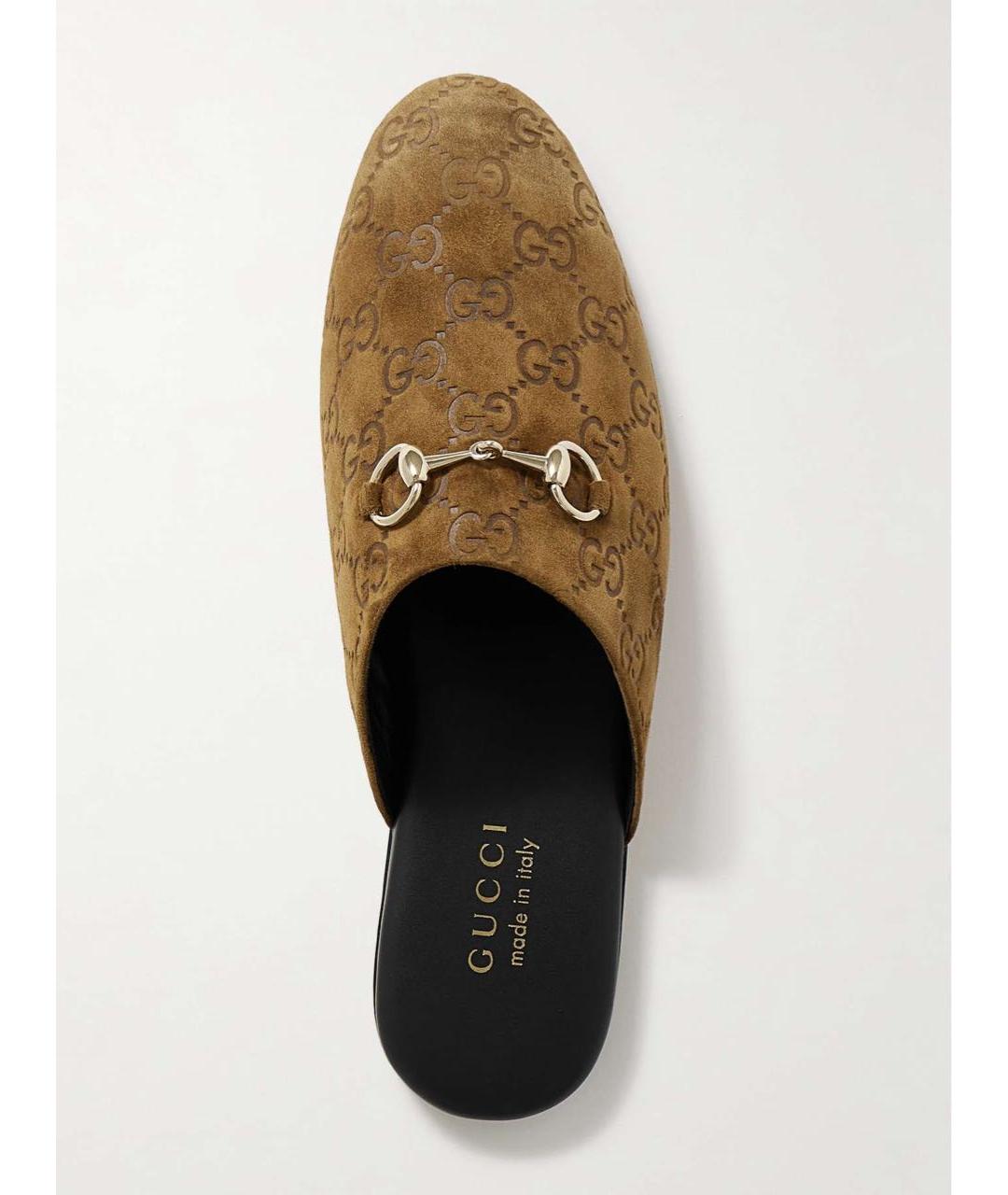 GUCCI Коричневые замшевые мюли, фото 2
