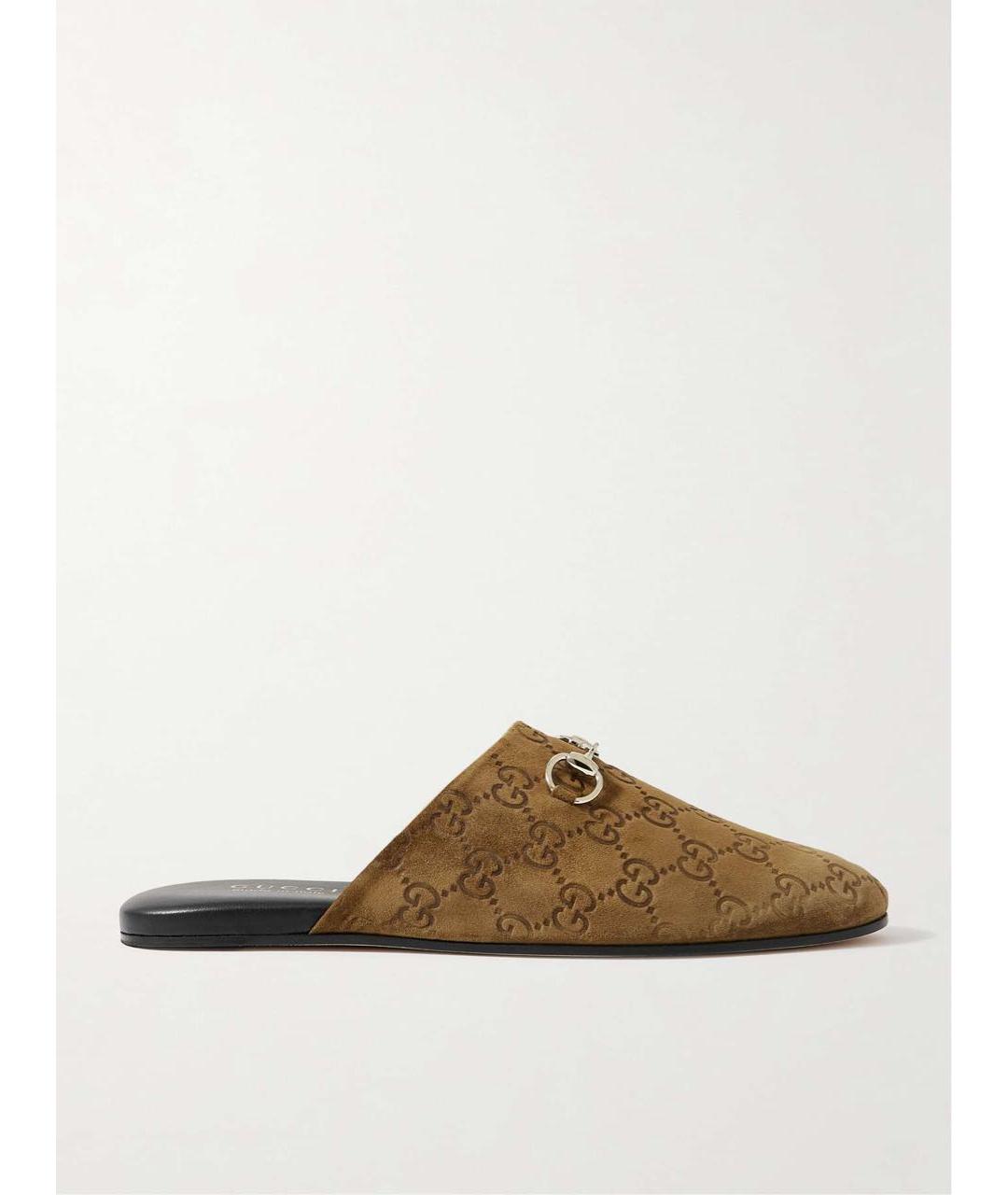GUCCI Коричневые замшевые мюли, фото 8