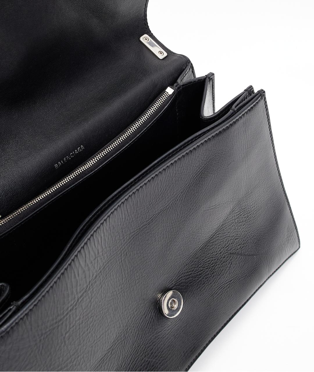 BALENCIAGA Черная кожаная сумка с короткими ручками, фото 4
