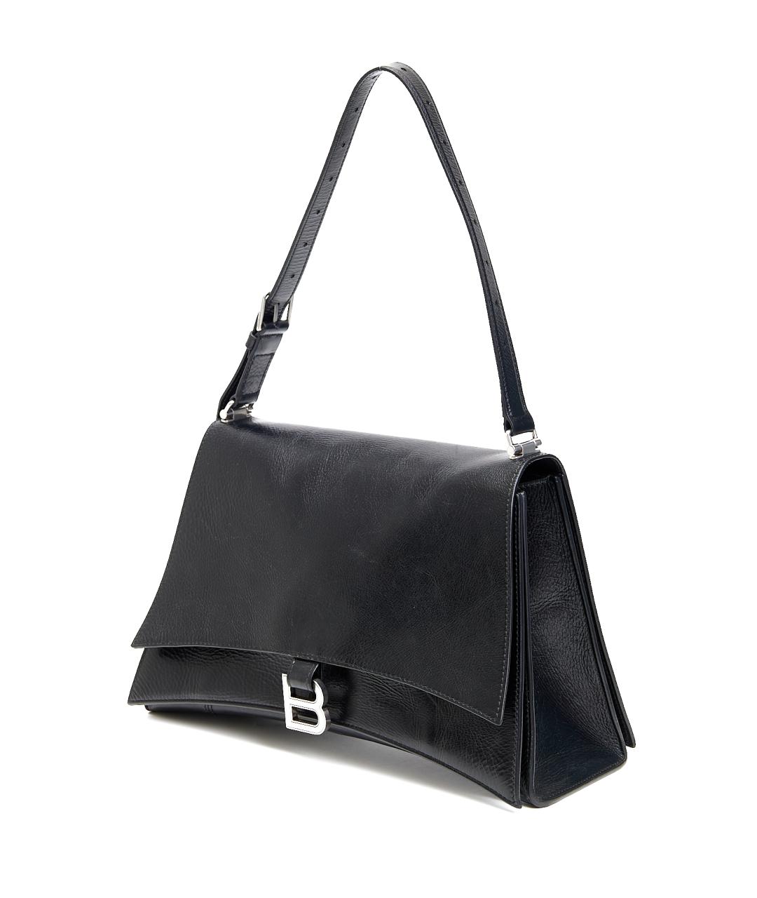 BALENCIAGA Черная кожаная сумка с короткими ручками, фото 2