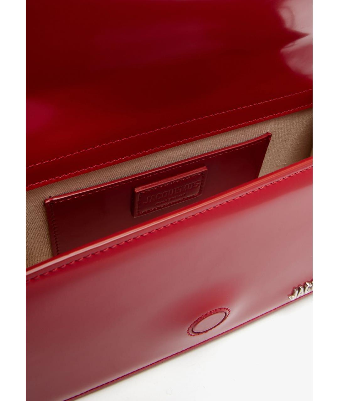 JACQUEMUS Красная сумка через плечо из лакированной кожи, фото 5