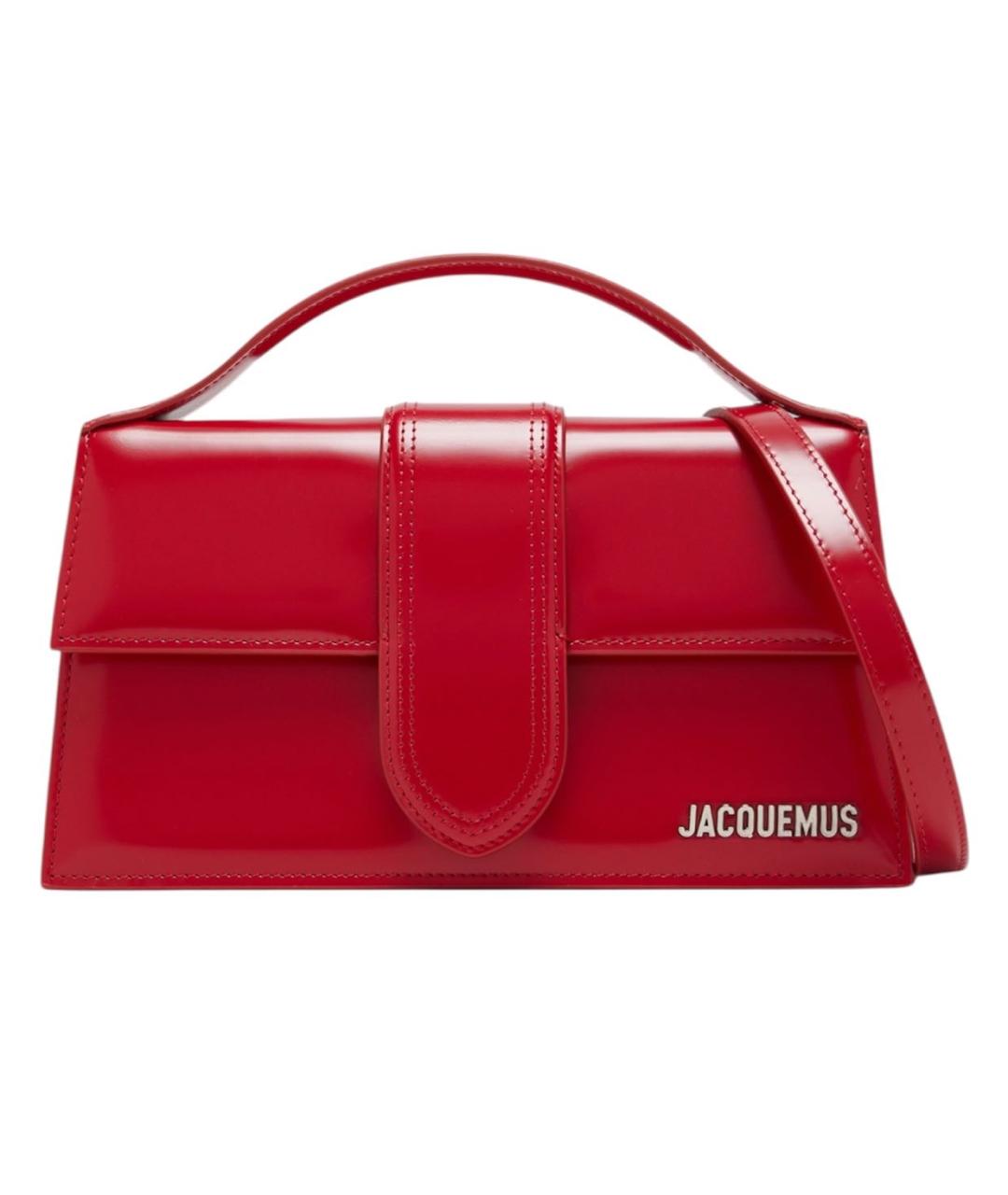 JACQUEMUS Красная сумка через плечо из лакированной кожи, фото 2