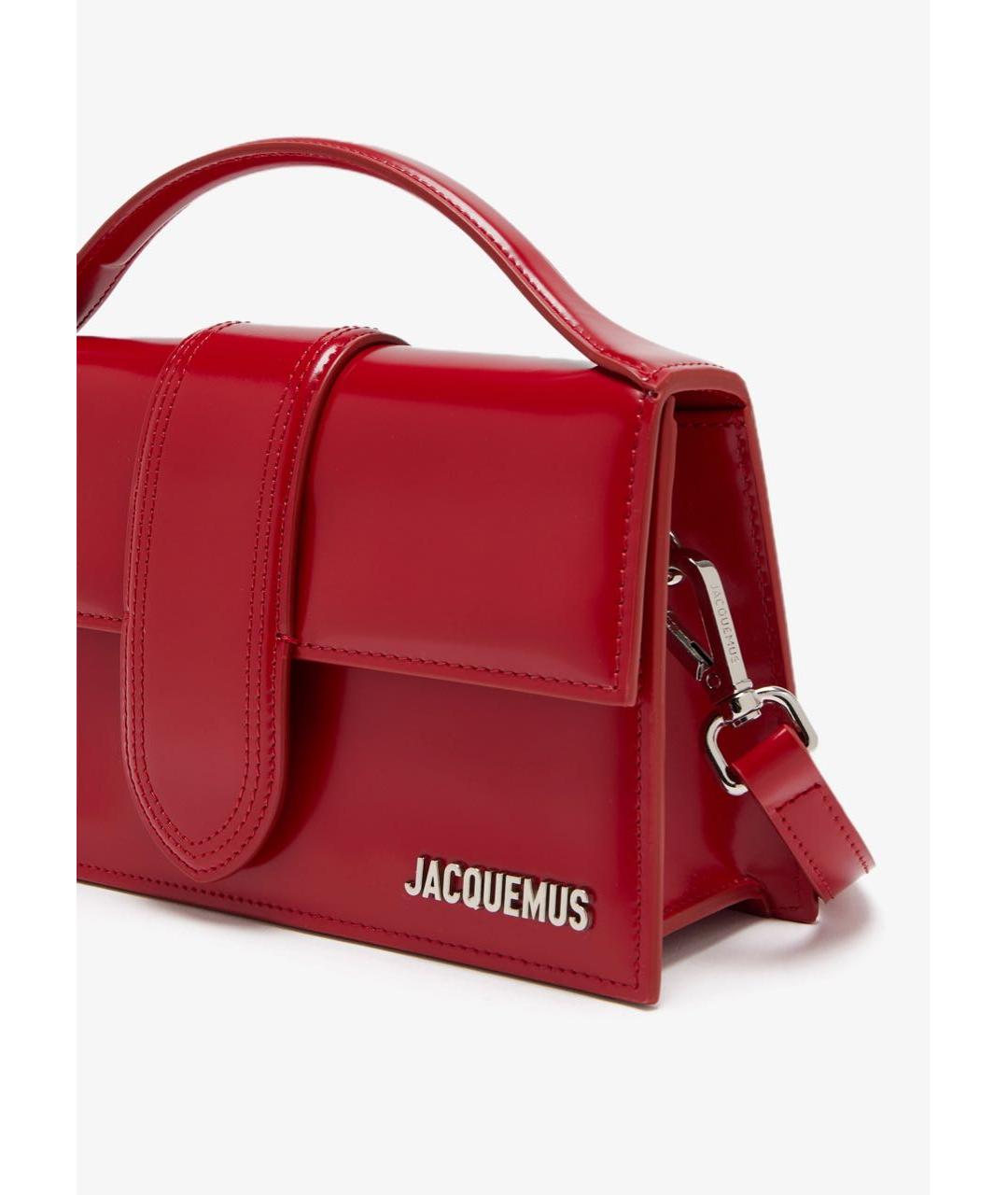 JACQUEMUS Красная сумка через плечо из лакированной кожи, фото 3