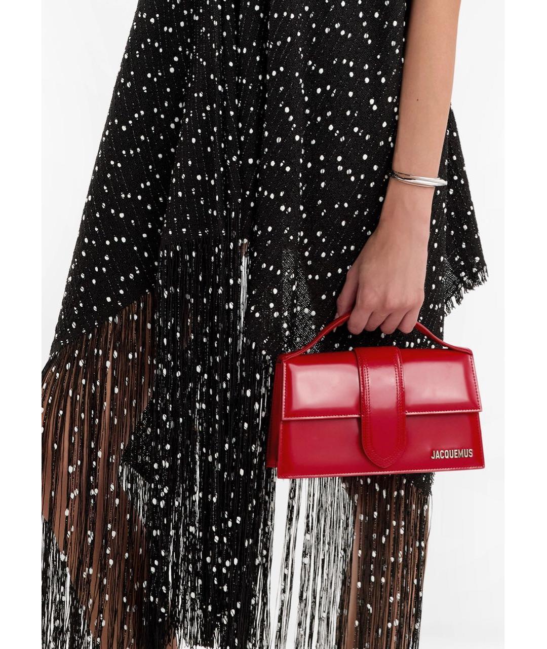 JACQUEMUS Красная сумка через плечо из лакированной кожи, фото 7
