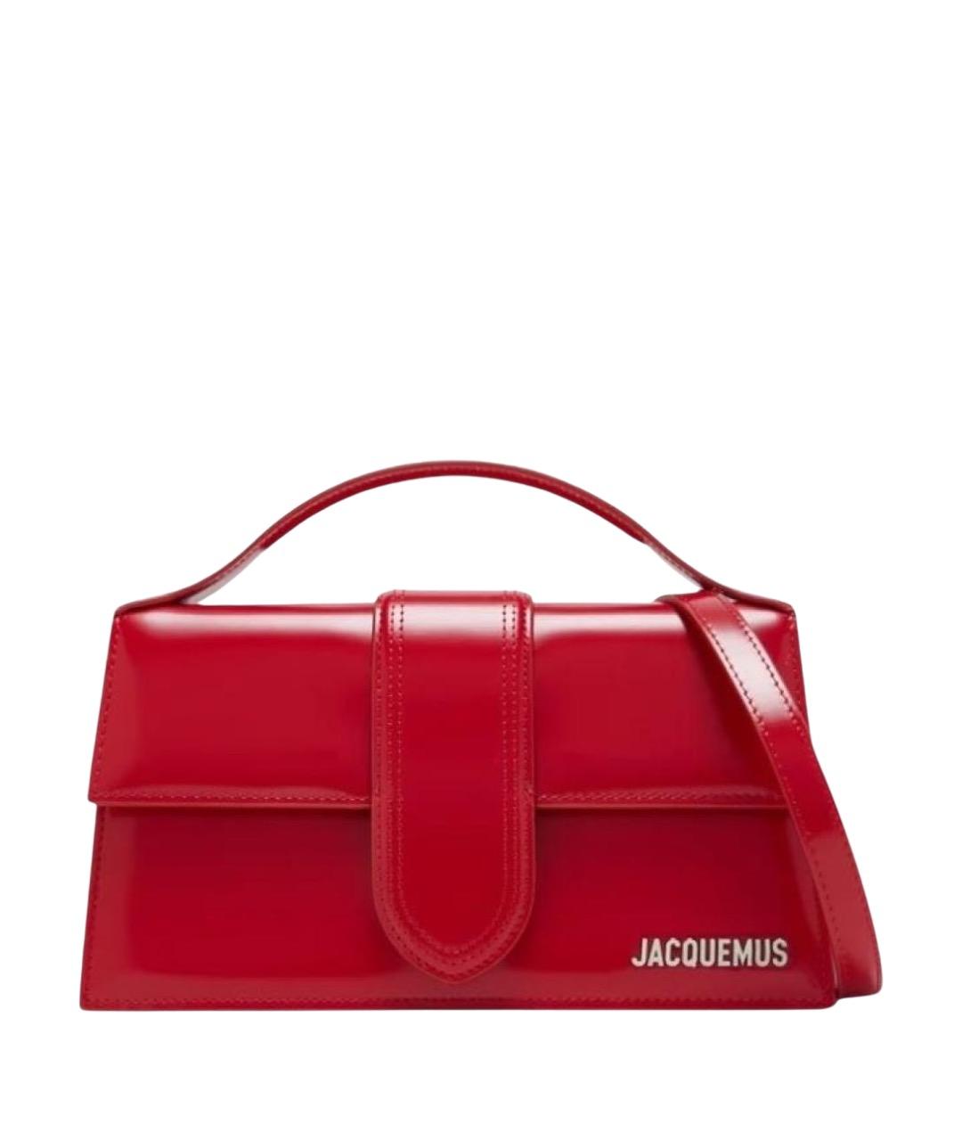 JACQUEMUS Красная сумка через плечо из лакированной кожи, фото 1