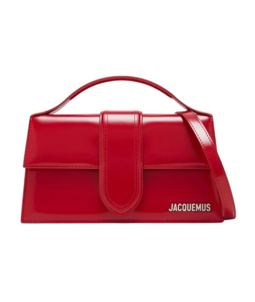 JACQUEMUS Красная сумка через плечо из лакированной кожи, фото 8