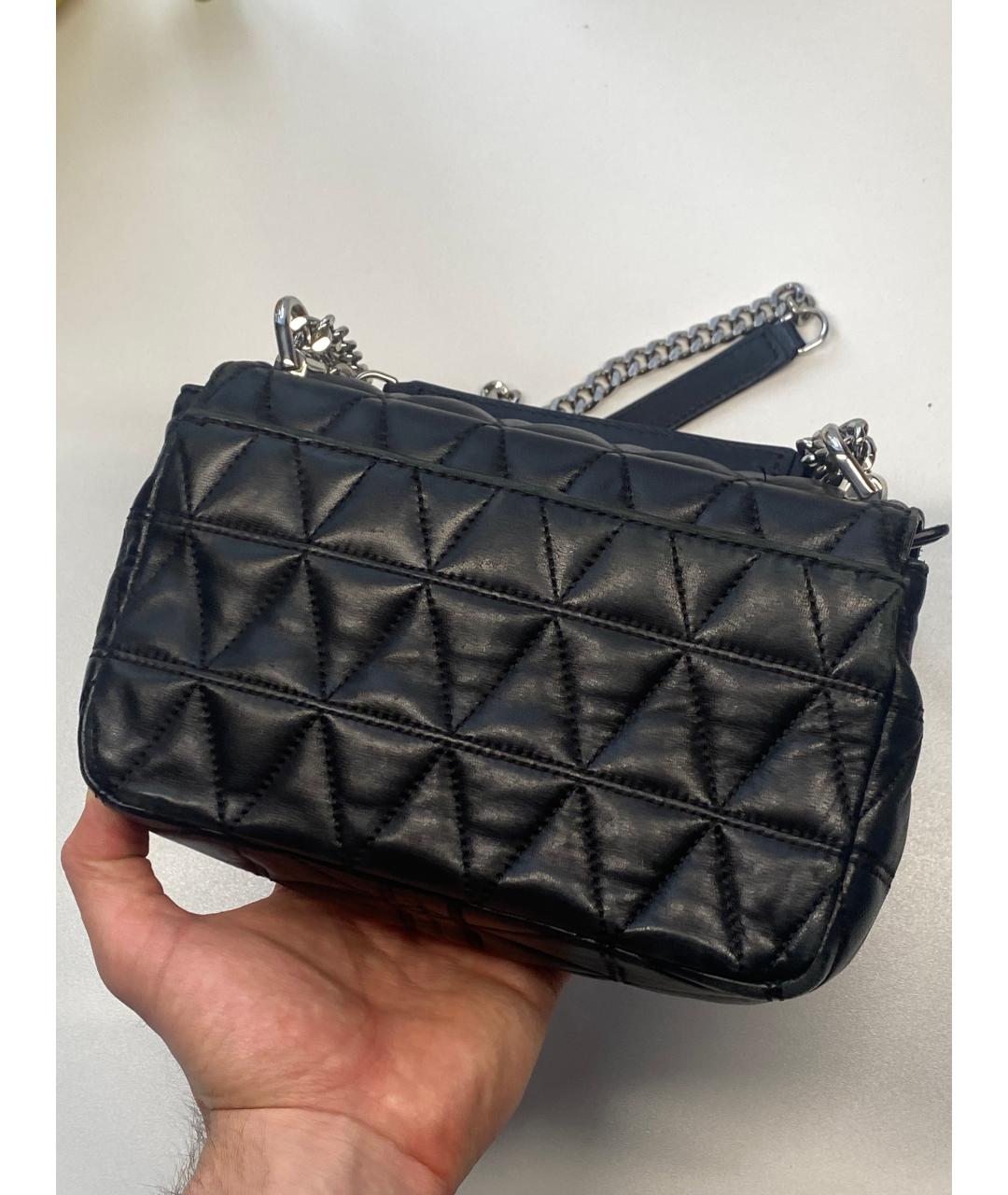 MICHAEL KORS Черная кожаная сумка через плечо, фото 4