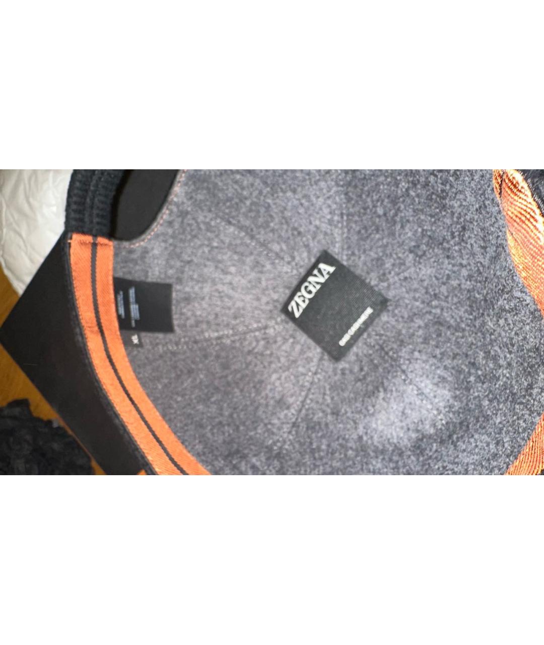 ZEGNA Черная кашемировая кепка/бейсболка, фото 3