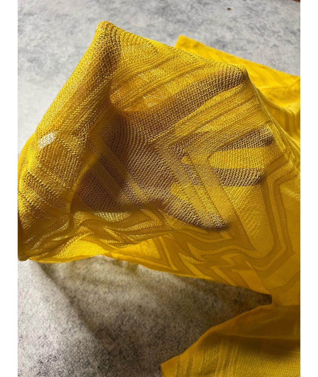 M MISSONI Желтая вискозная футболка, фото 6