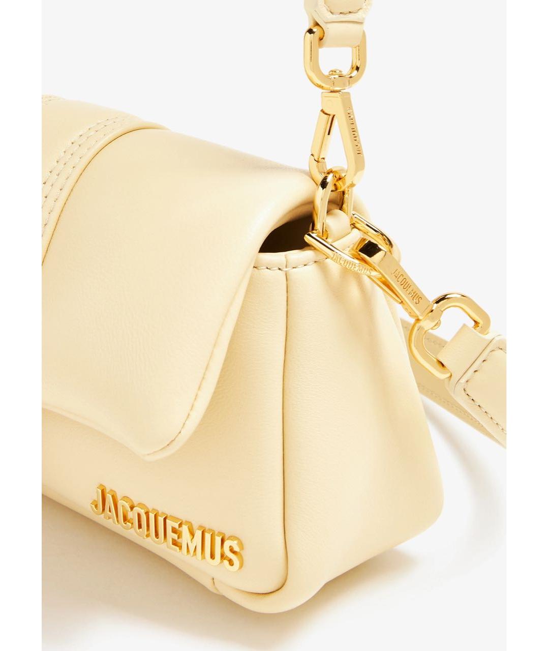 JACQUEMUS Бежевая кожаная сумка через плечо, фото 2