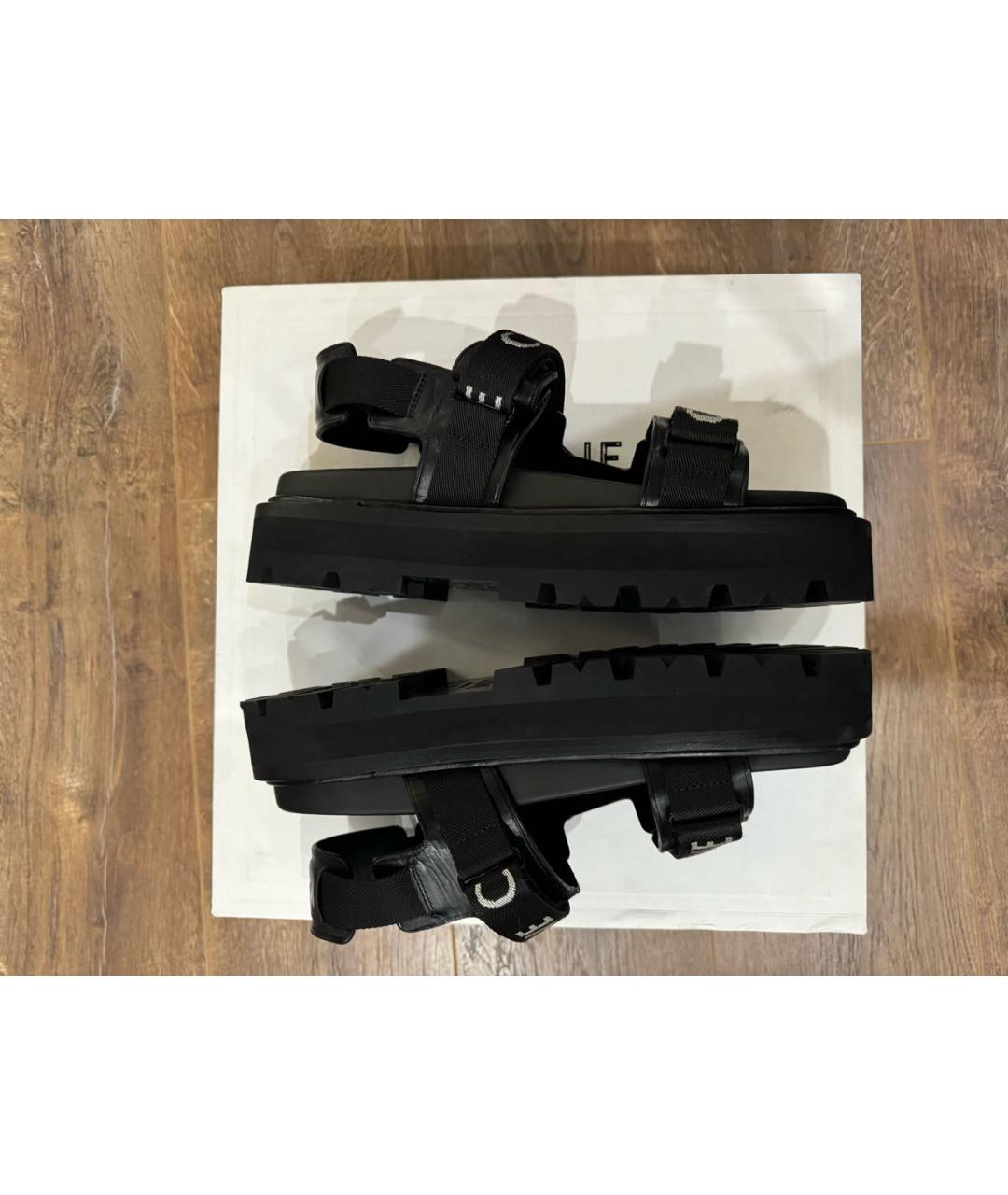 CELINE Черные кожаные сандалии, фото 8