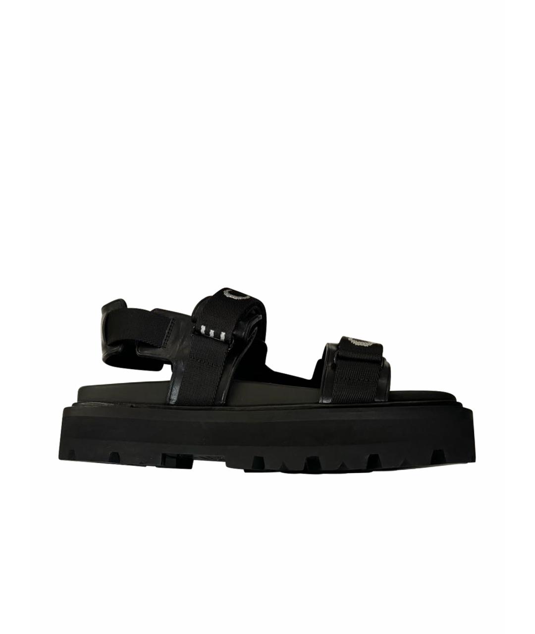 CELINE Черные кожаные сандалии, фото 1