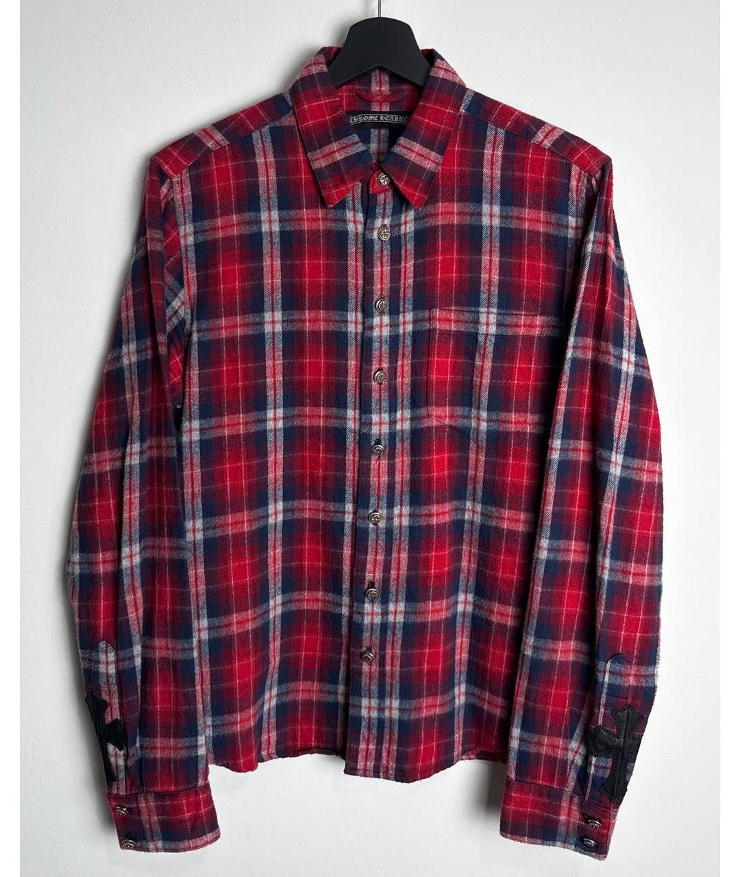 CHROME HEARTS Красная хлопковая кэжуал рубашка, фото 8