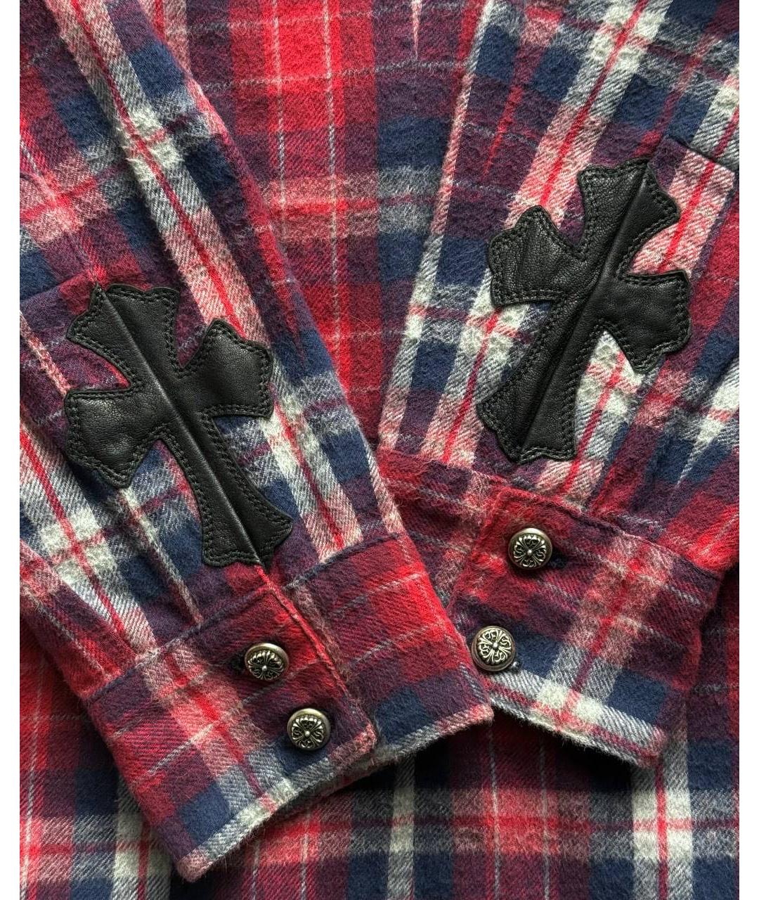 CHROME HEARTS Красная хлопковая кэжуал рубашка, фото 4