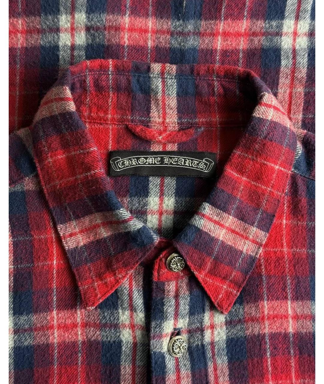 CHROME HEARTS Красная хлопковая кэжуал рубашка, фото 3