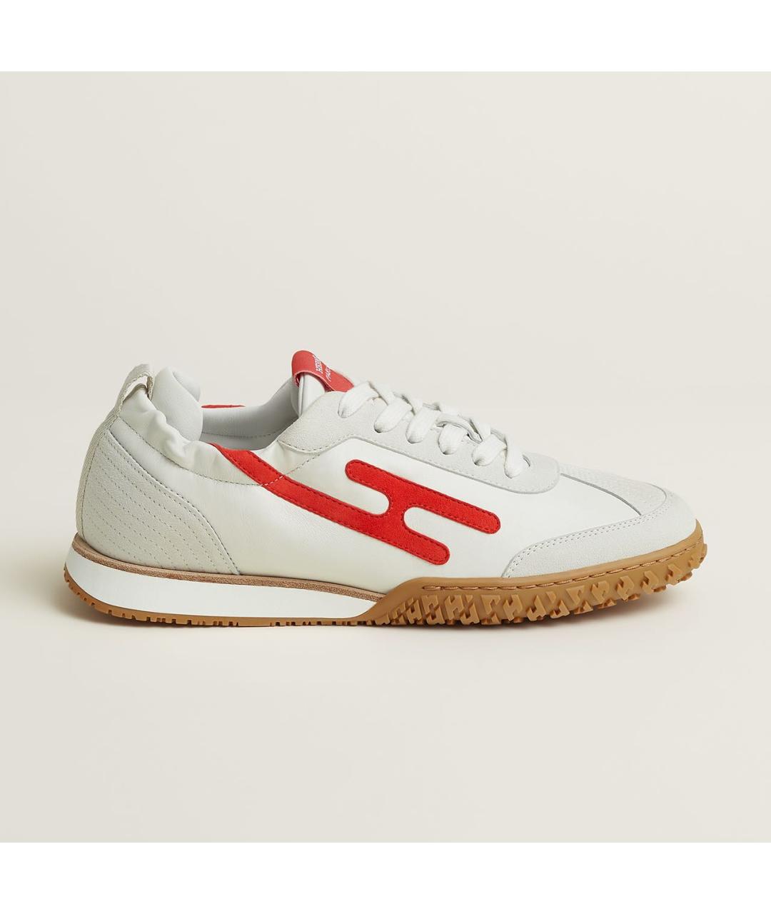 HERMES Белые кожаные кроссовки, фото 8