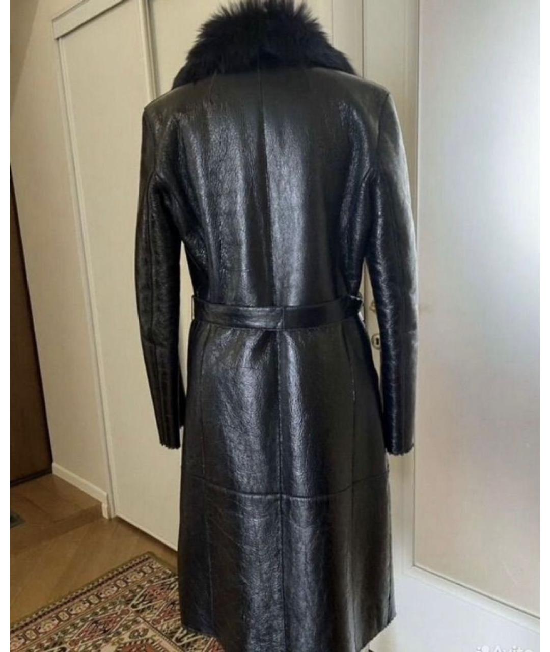 YVES SALOMON Черная кожаная дубленка, фото 3