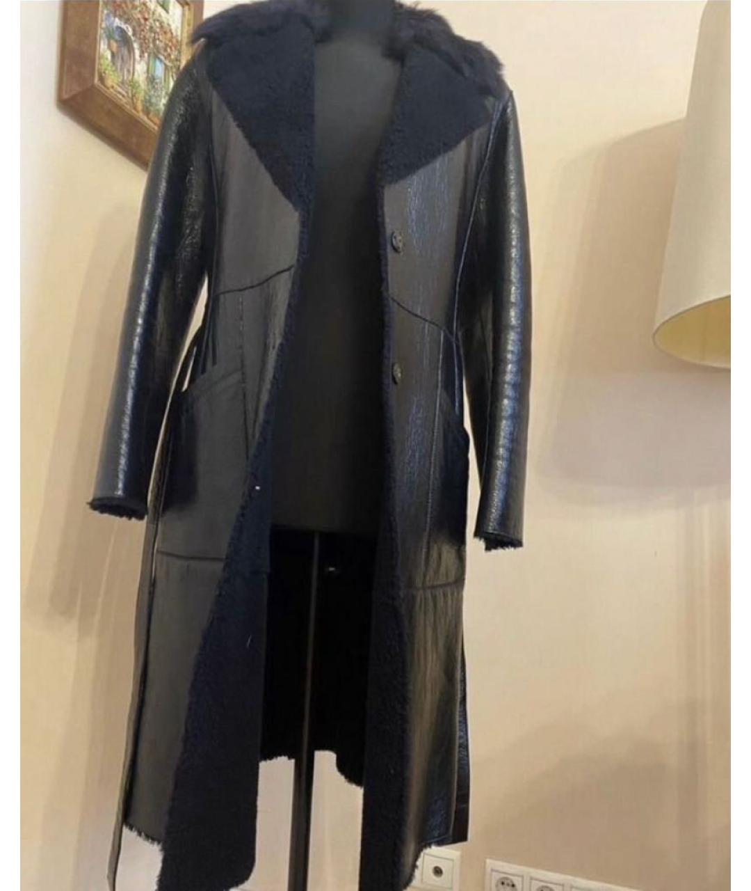 YVES SALOMON Черная кожаная дубленка, фото 7