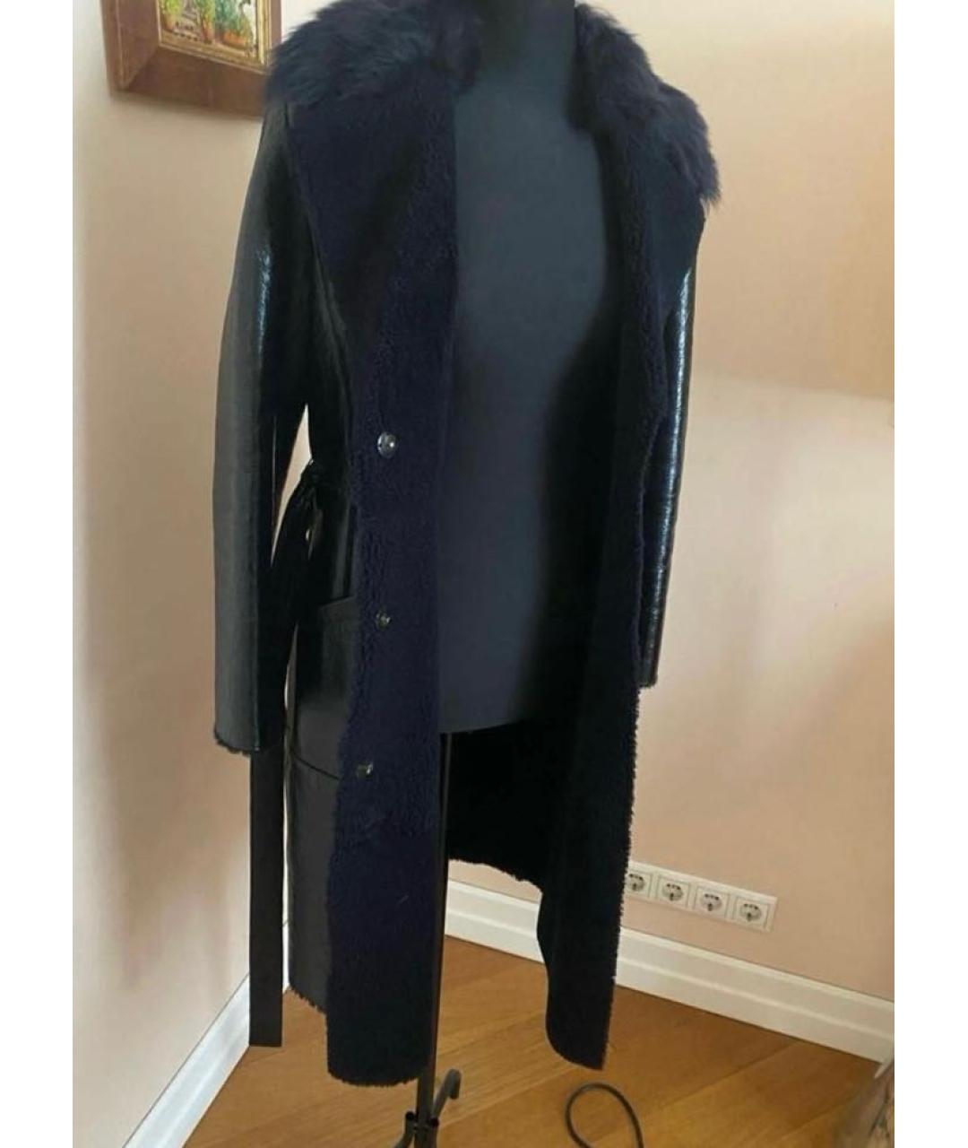 YVES SALOMON Черная кожаная дубленка, фото 5