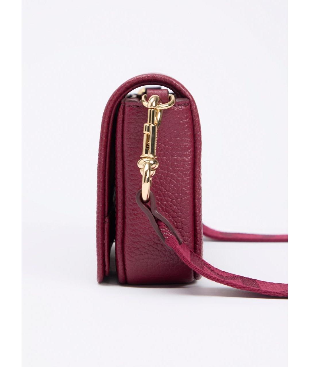 MARC JACOBS Бордовая кожаная сумка через плечо, фото 4