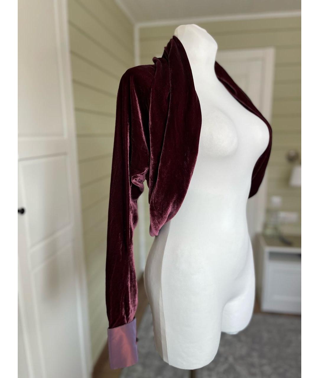 ETRO Бордовый бархатный жакет/пиджак, фото 3