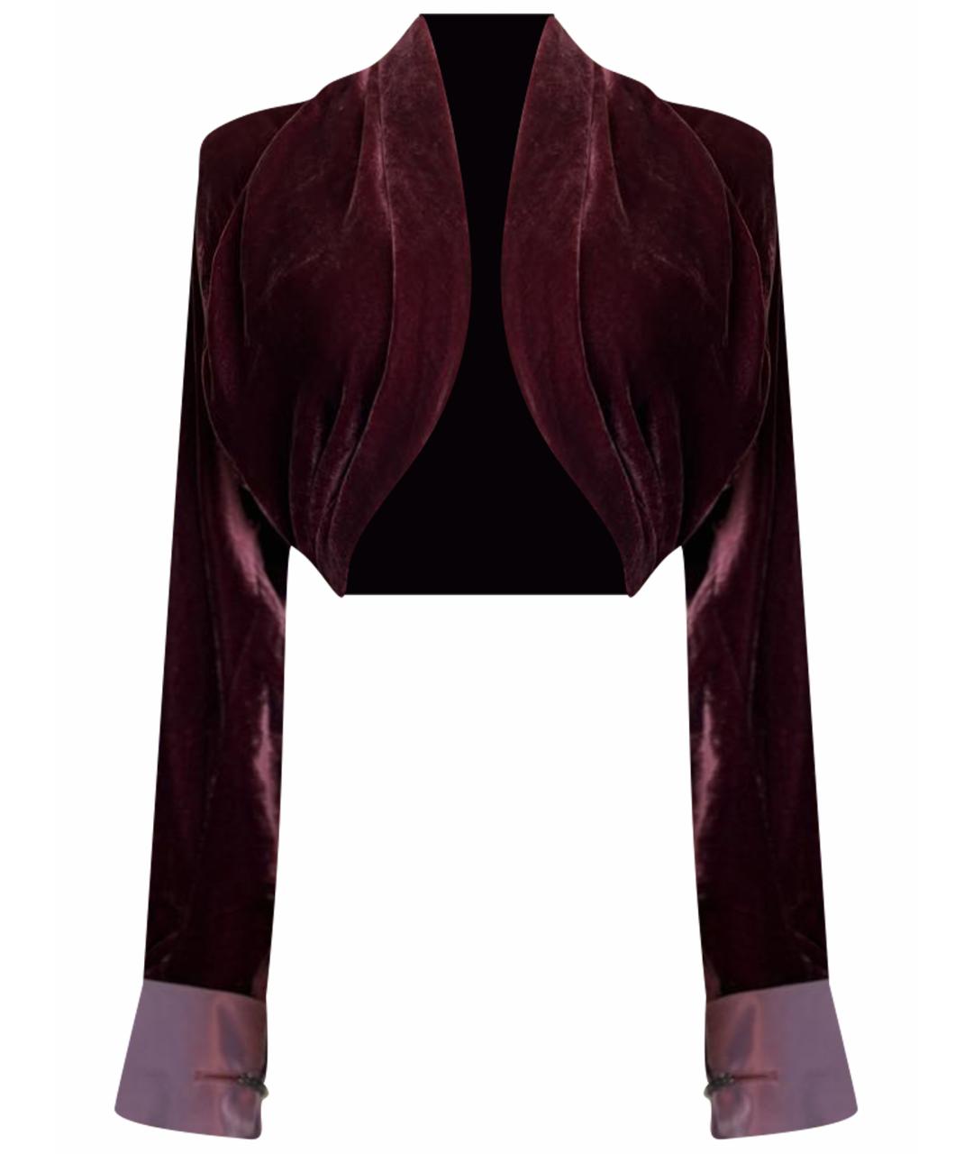 ETRO Бордовый бархатный жакет/пиджак, фото 1