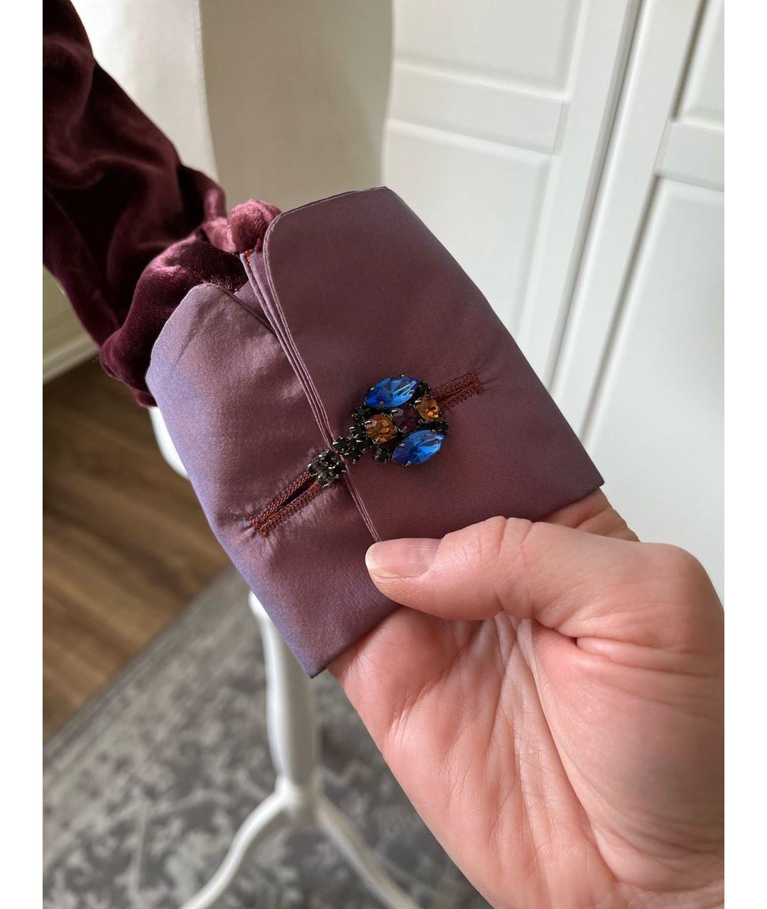 ETRO Бордовый бархатный жакет/пиджак, фото 5