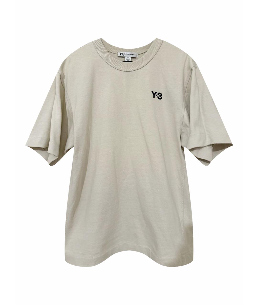 Y-3 Бежевая хлопковая футболка, фото 1