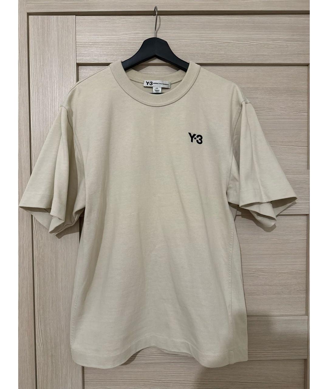 Y-3 Бежевая хлопковая футболка, фото 5