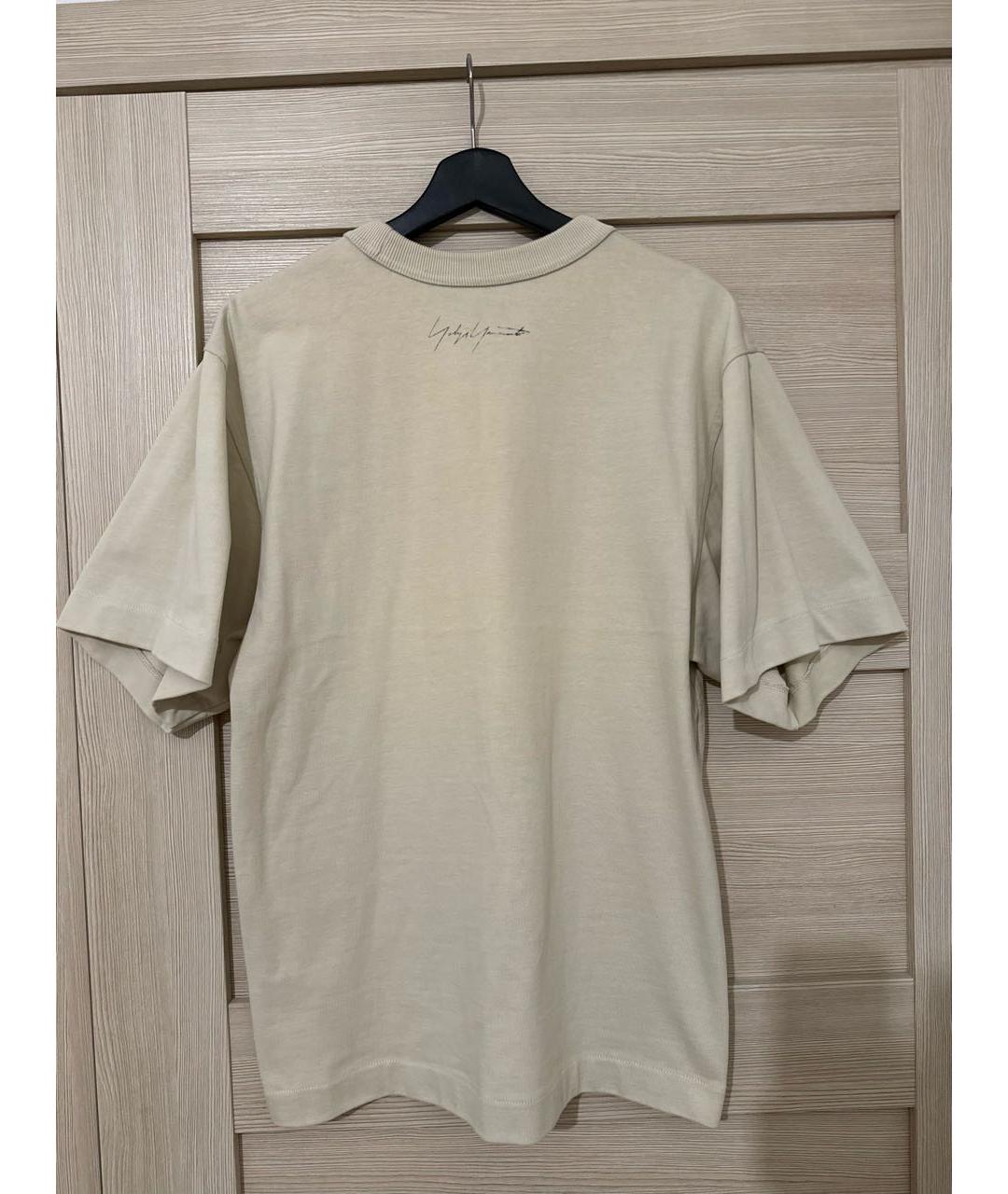 Y-3 Бежевая хлопковая футболка, фото 2