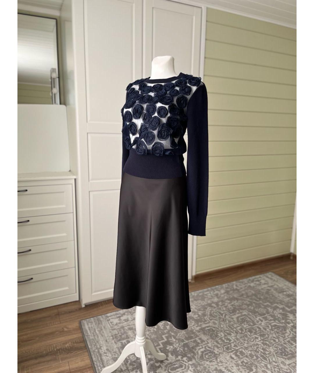 VALENTINO Темно-синий шерстяной джемпер / свитер, фото 8