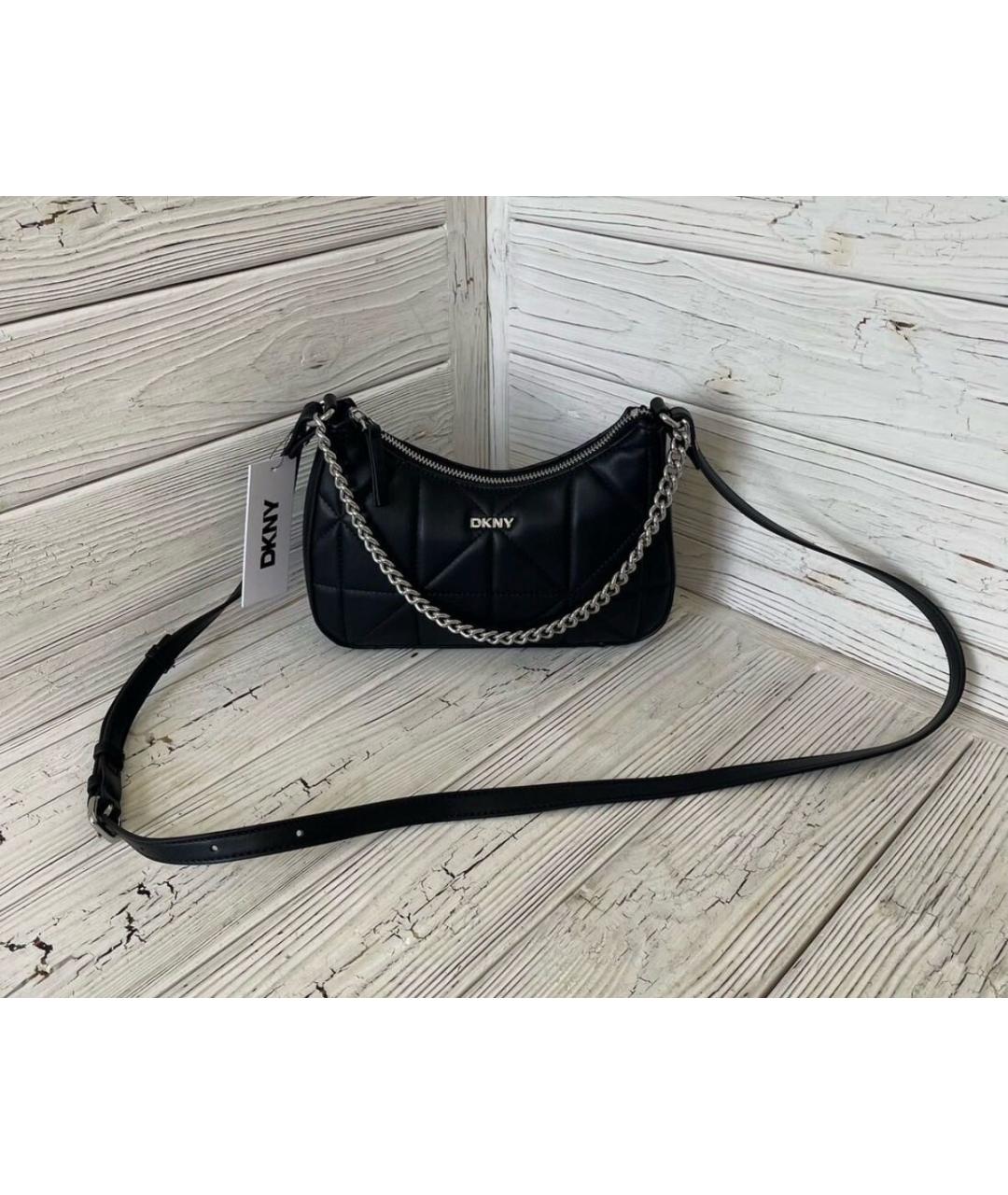 DKNY Черная сумка через плечо из искусственной кожи, фото 2