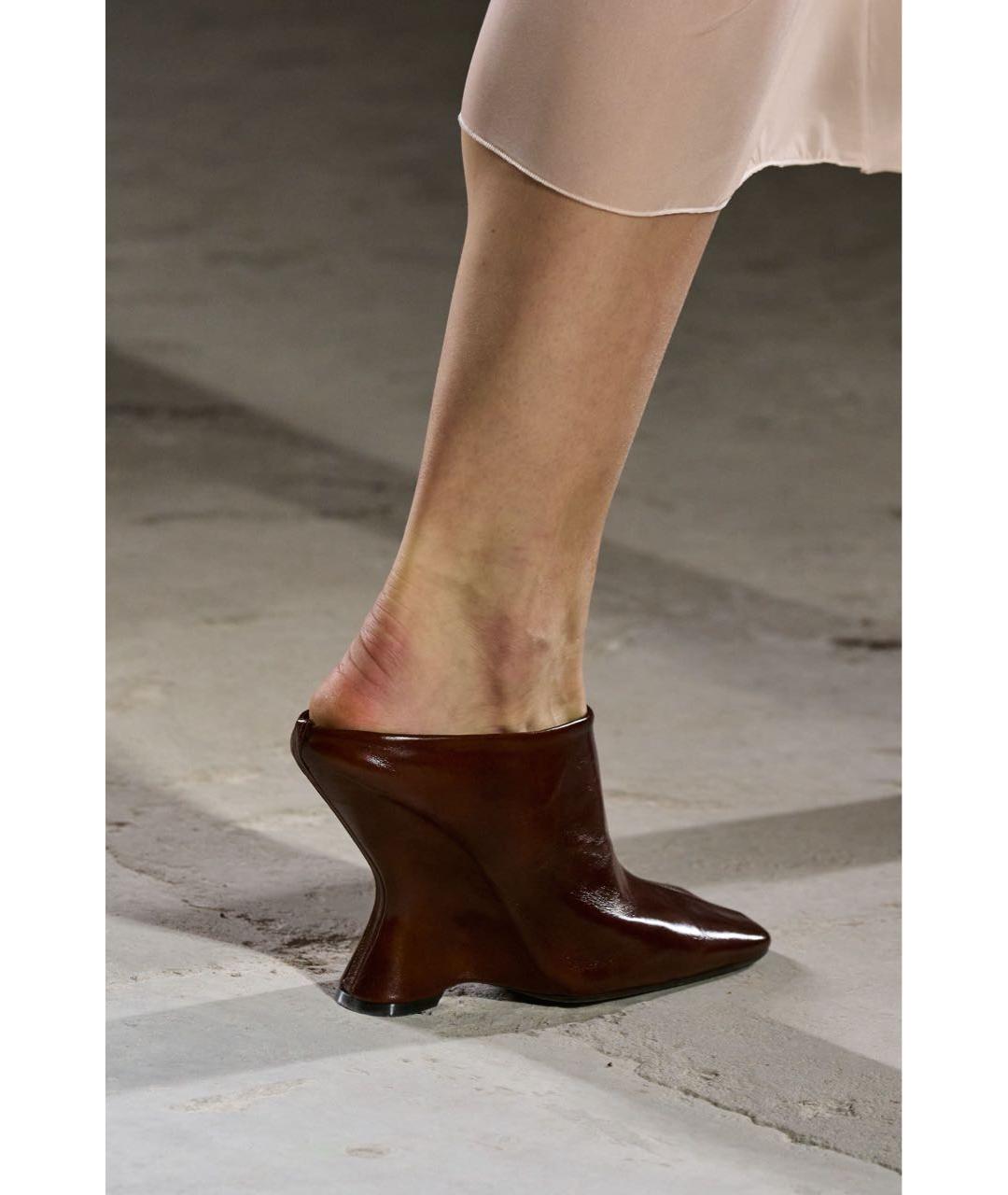 DRIES VAN NOTEN Коричневые кожаные туфли, фото 5