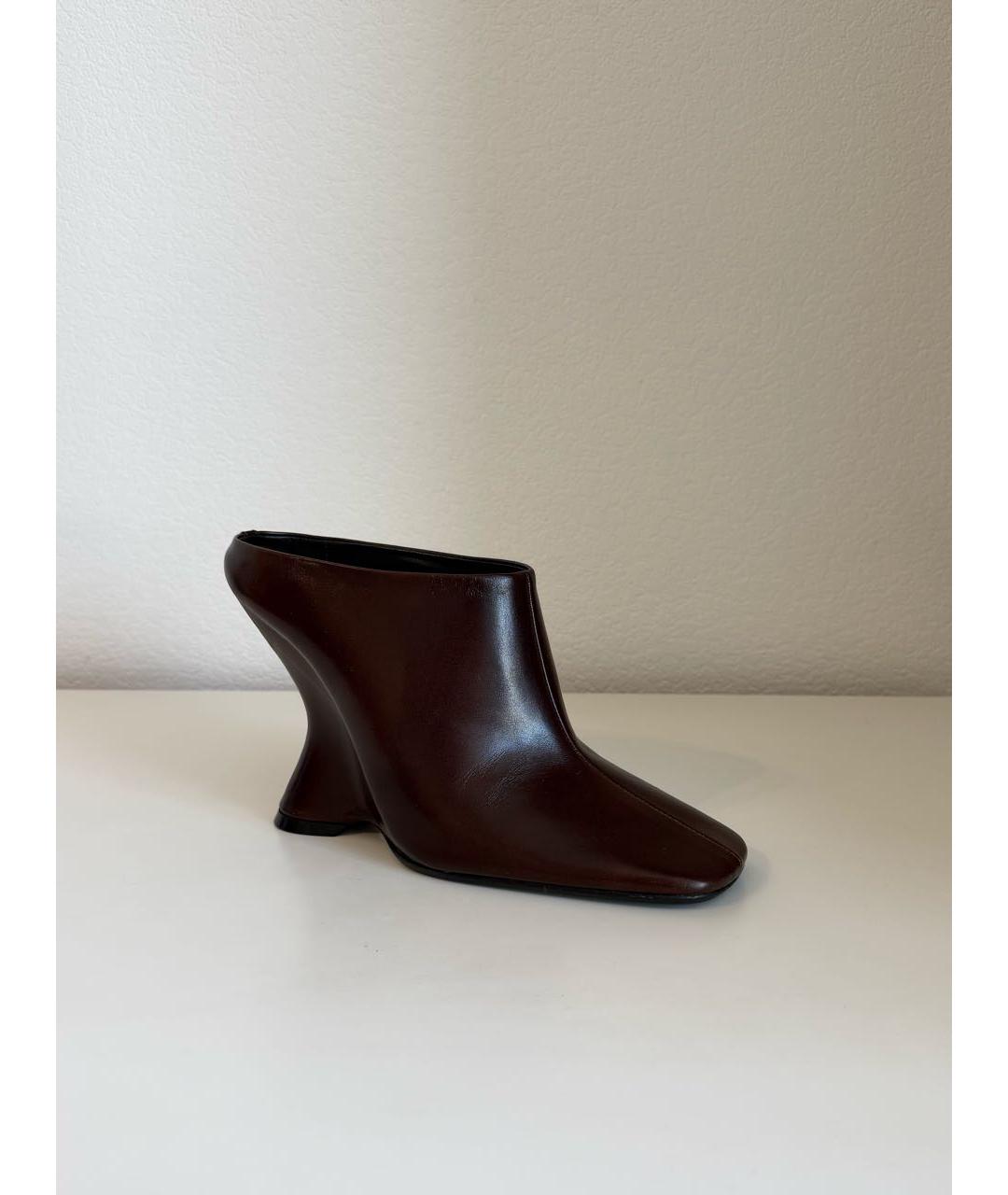 DRIES VAN NOTEN Коричневые кожаные туфли, фото 9