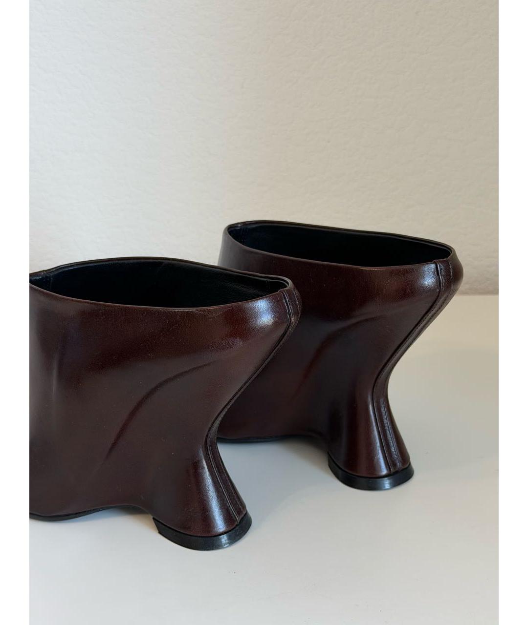 DRIES VAN NOTEN Коричневые кожаные туфли, фото 4