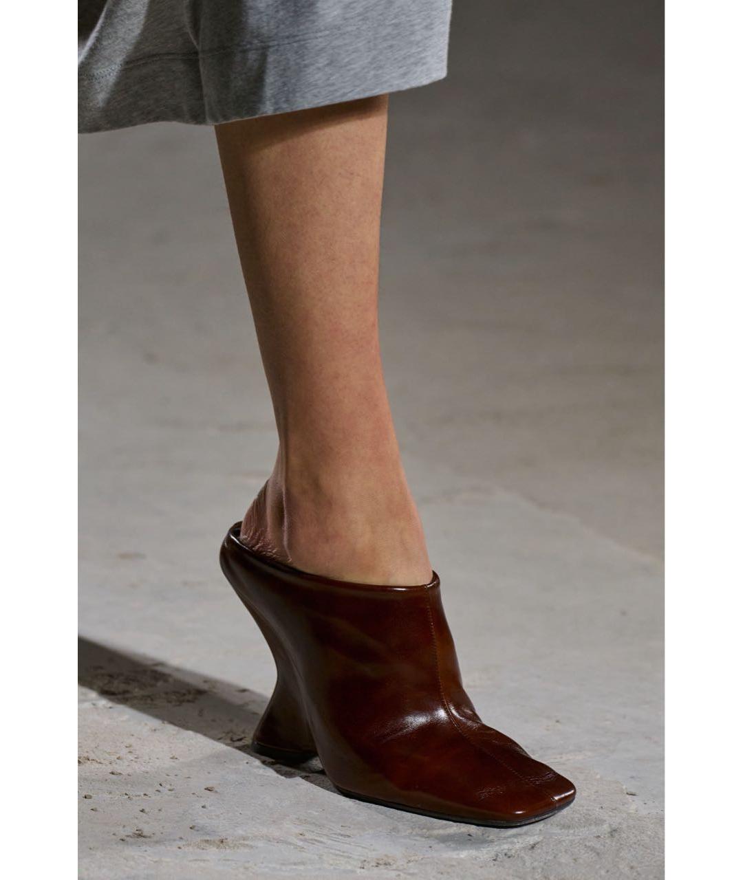 DRIES VAN NOTEN Коричневые кожаные туфли, фото 8