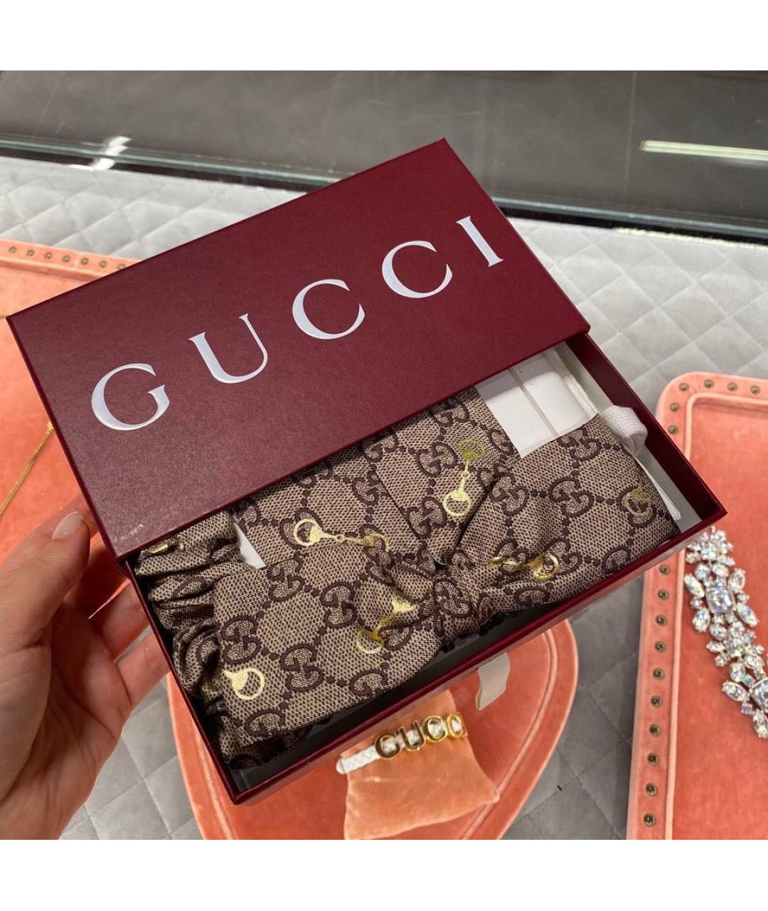 GUCCI Коричневая резинка, фото 6