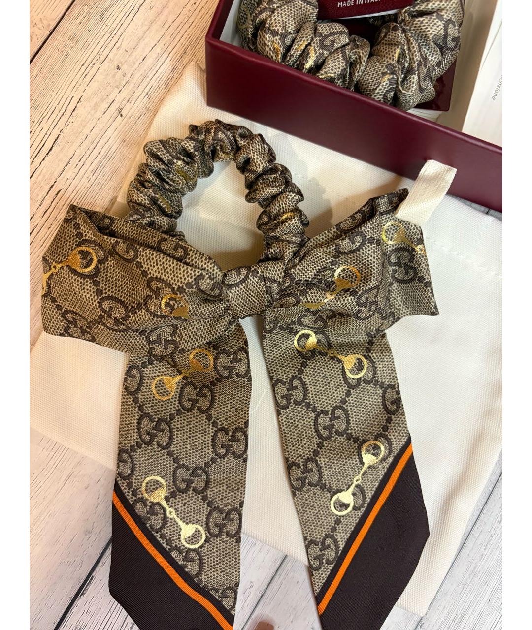 GUCCI Коричневая резинка, фото 3